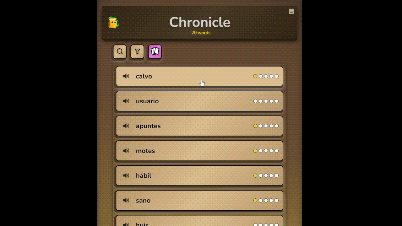 Chronicle feature demonstration
