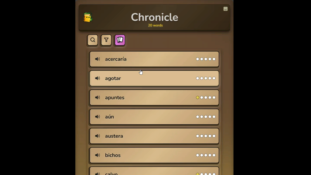 Chronicle feature demonstration