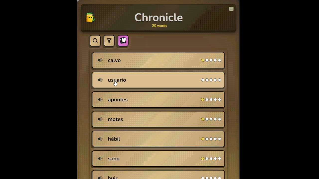 Chronicle feature demonstration